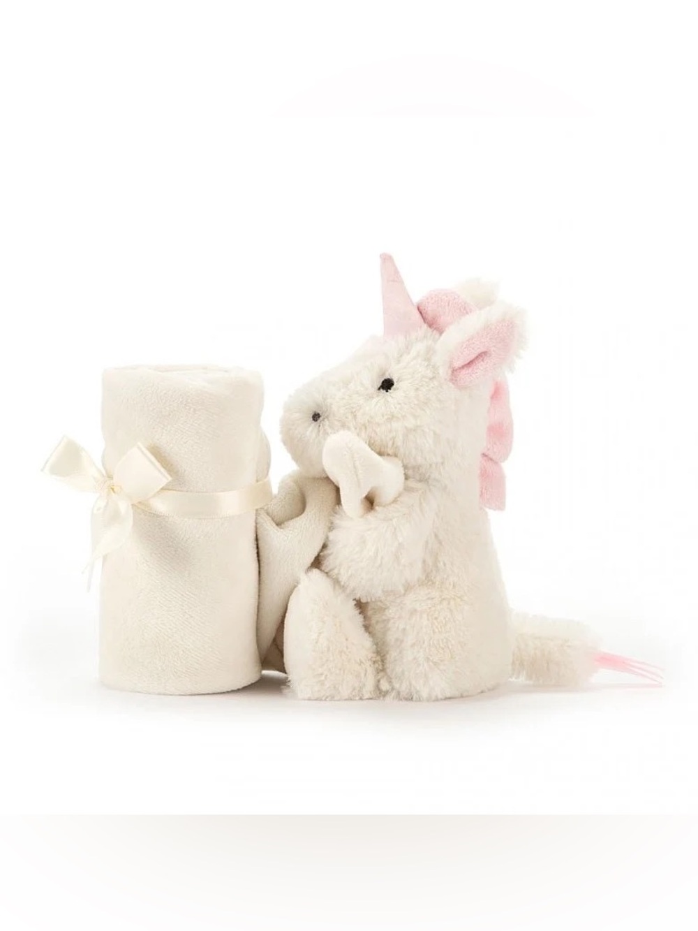 Jellycat Bashful Unicorn Plush Blanket Soft Soother Security Lovey Fleece NWOT